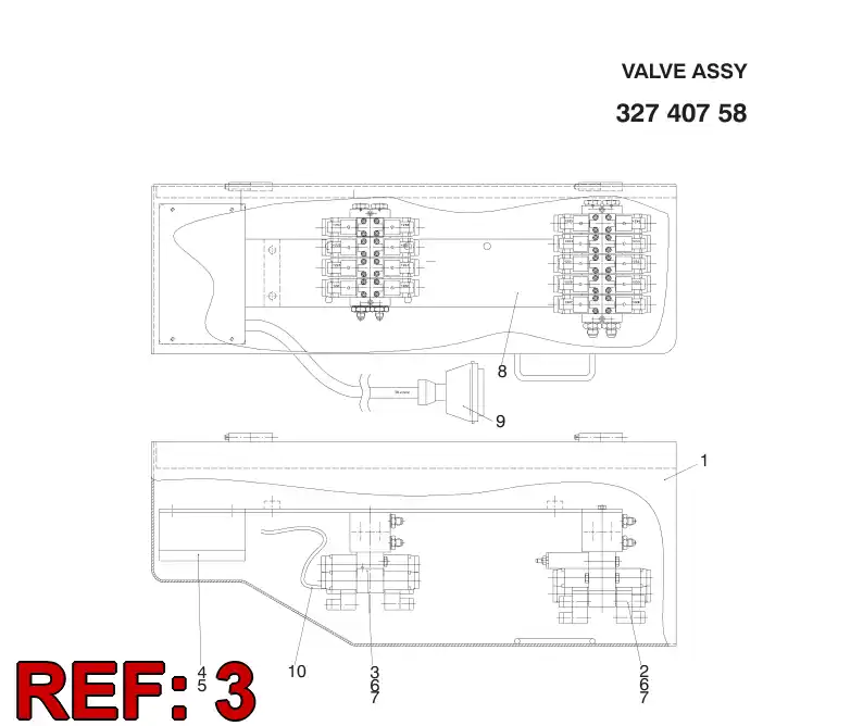 32742928 327 429 28 VALVE ASSY - Sandvik Technical Drawing
