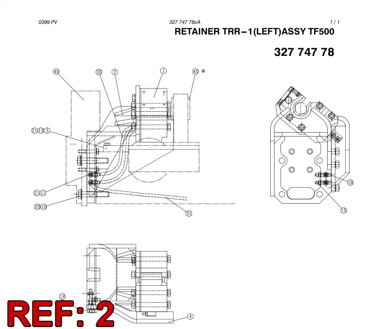 32774808 327 748 08 FRAME - Sandvik Technical Drawing