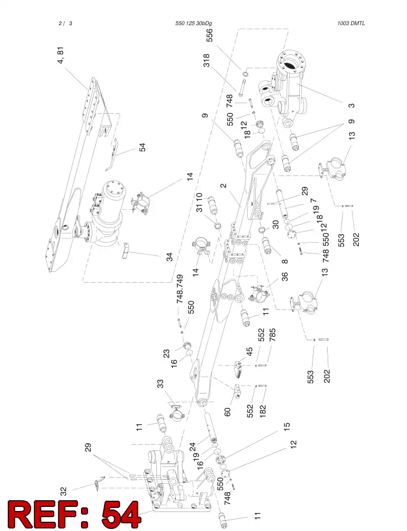 32792837 327 928 37 PROTECTION ROD,LEFT - Sandvik Technical Drawing