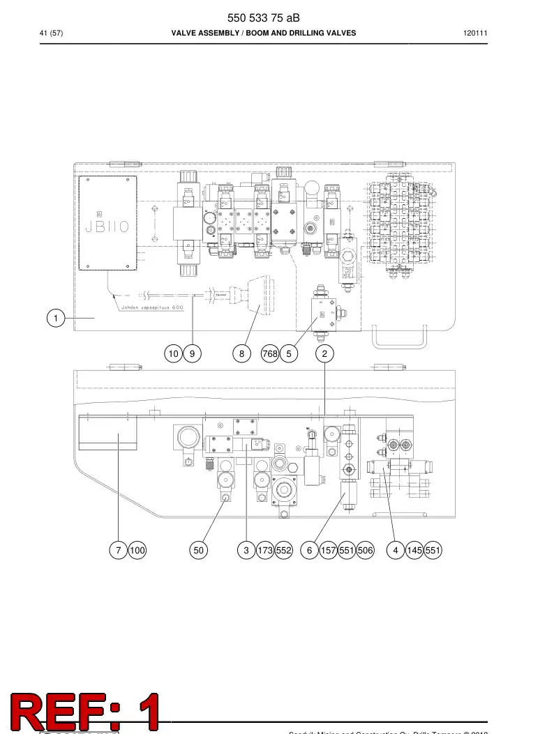 32799108a 327 991 08a Cover - Sandvik Technical Drawing