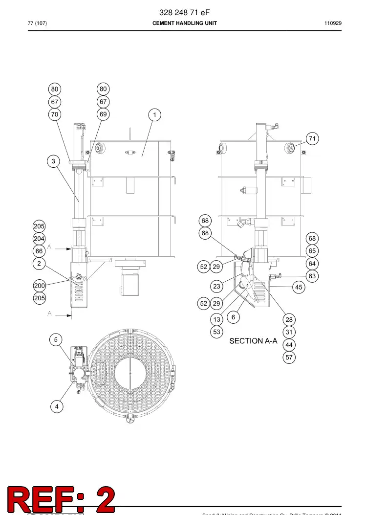 32823588 328 235 88 BETONIPUMPUN KANNATIN - Sandvik Technical Drawing