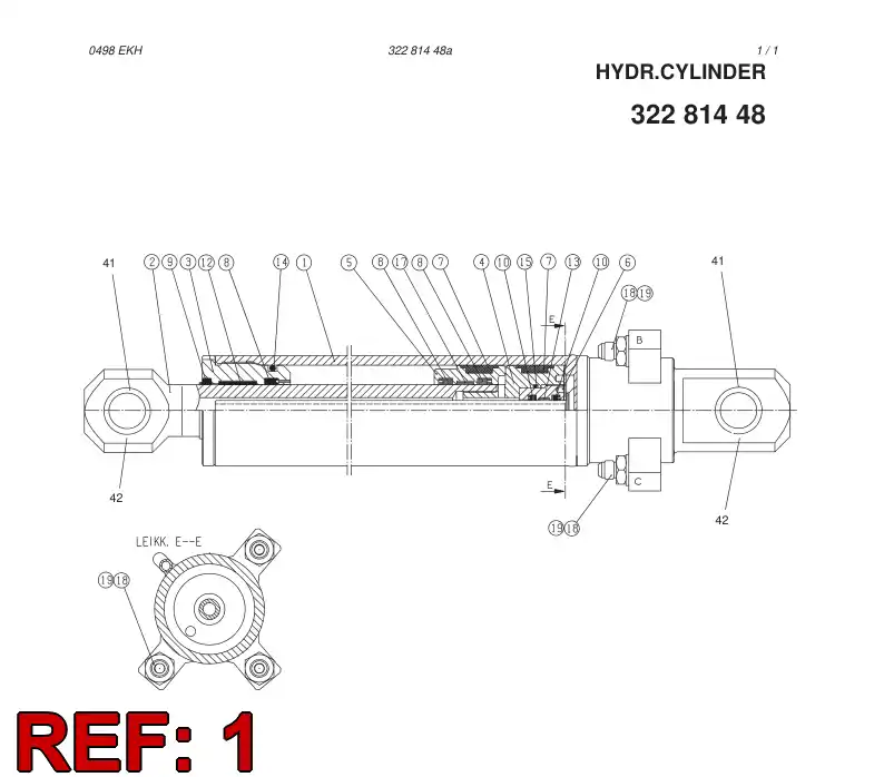 32836258 328 362 58 CYLINDER TUBE - Sandvik Technical Drawing