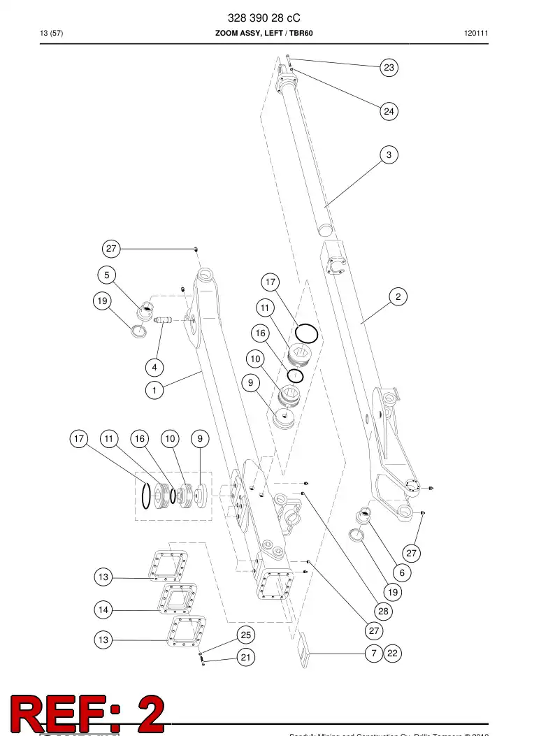 32838428 328 384 28 INNER TUBE - Sandvik Technical Drawing