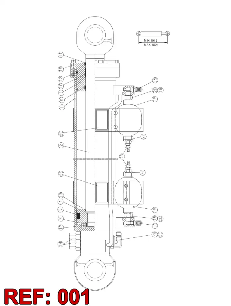 32847988 328 479 88 CYLINDER TUBE 160 - Sandvik Technical Drawing