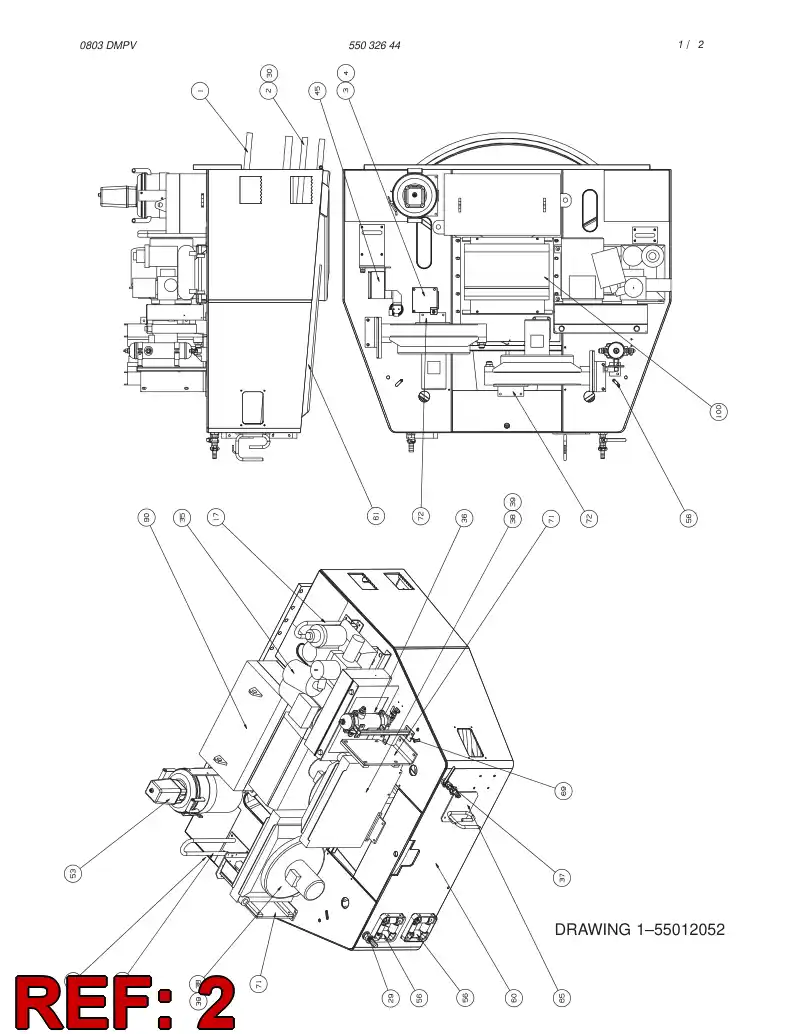 32856743 328 567 43 WATER HOSE REEL - Sandvik Technical Drawing