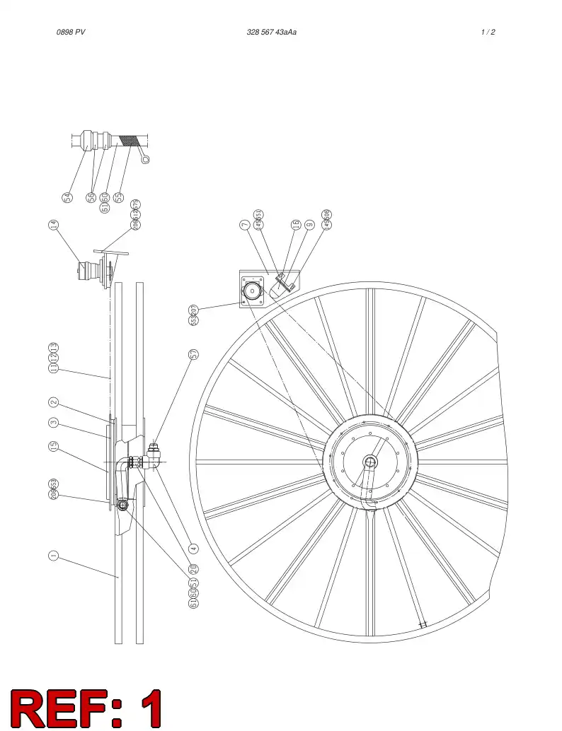 32856878 328 568 78 HOSE REEL - Sandvik Technical Drawing