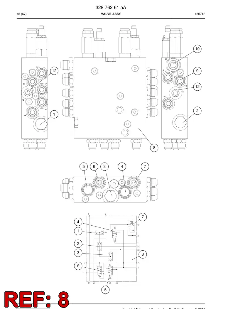 32876008 328 760 08 BLOCK MACHINING - Sandvik Technical Drawing