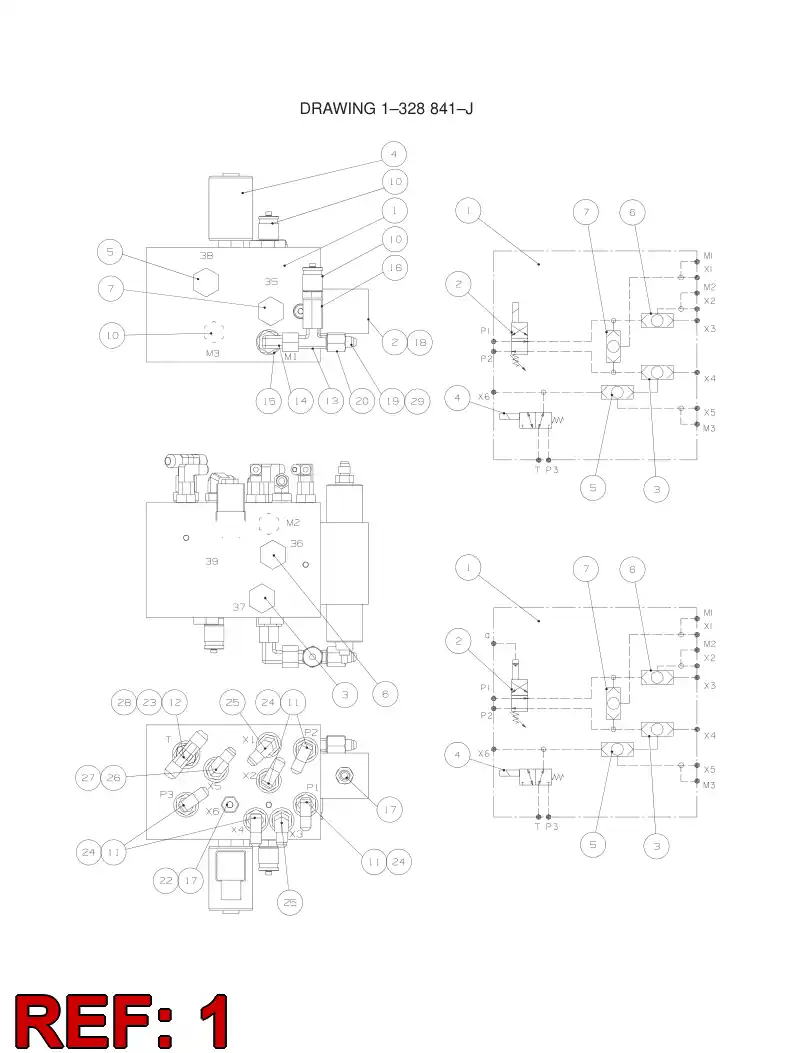 32885718 328 857 18 CONTROL BLOCK ASSEMBLY - Sandvik Technical Drawing