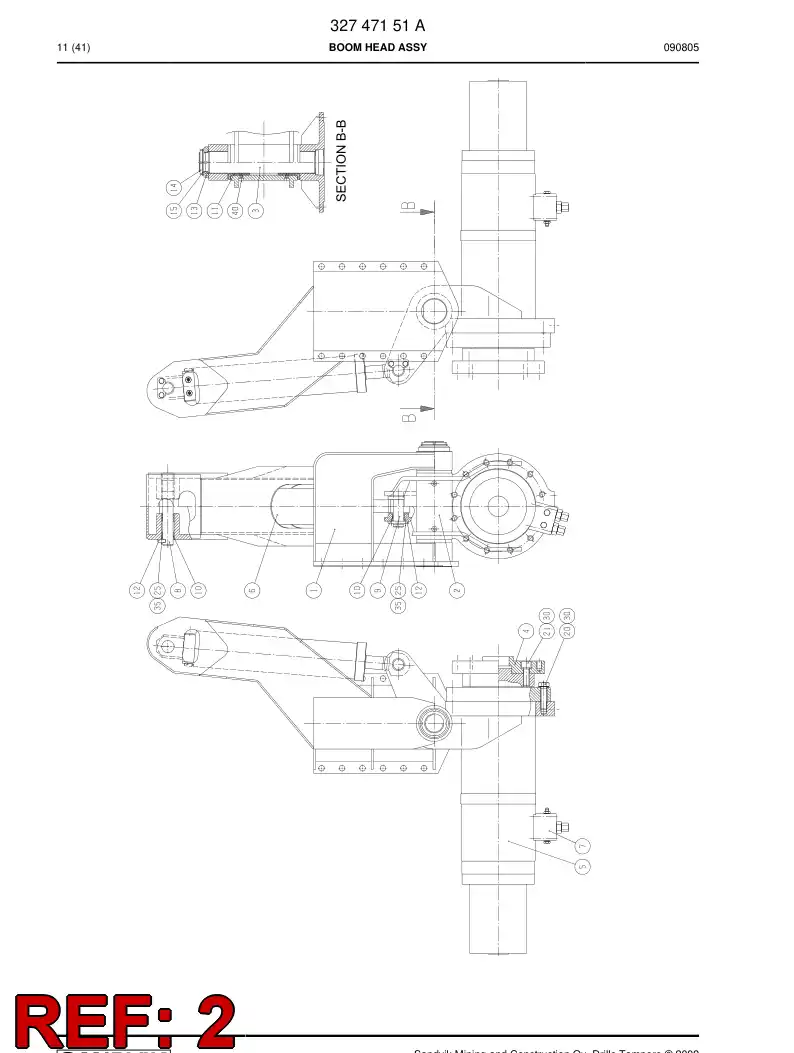 33002038 330 020 38 SUPPORT - Sandvik Technical Drawing