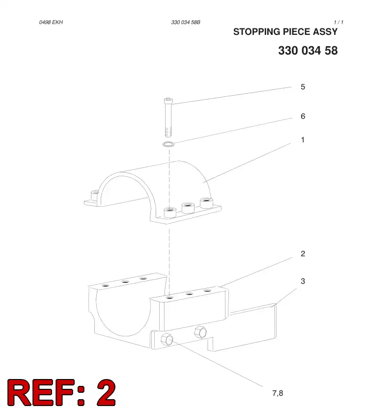 33003588 330 035 88 FRAME - Sandvik Technical Drawing
