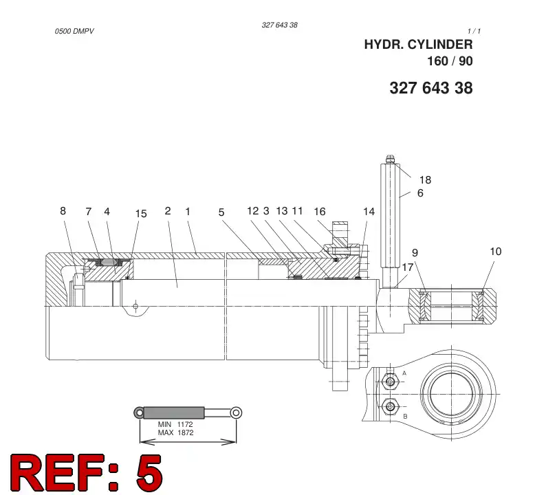 33032968 330 329 68 LIMIT BUSHING - Sandvik Technical Drawing