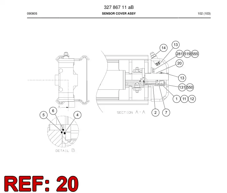 33033568 330 335 68 COVER - Sandvik Technical Drawing