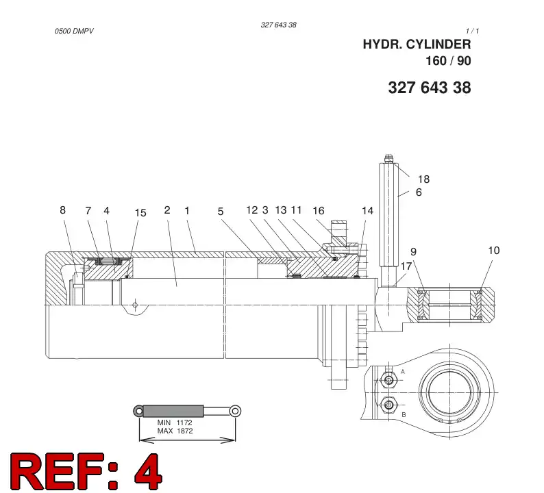 33034858 330 348 58 PISTON - Sandvik Technical Drawing
