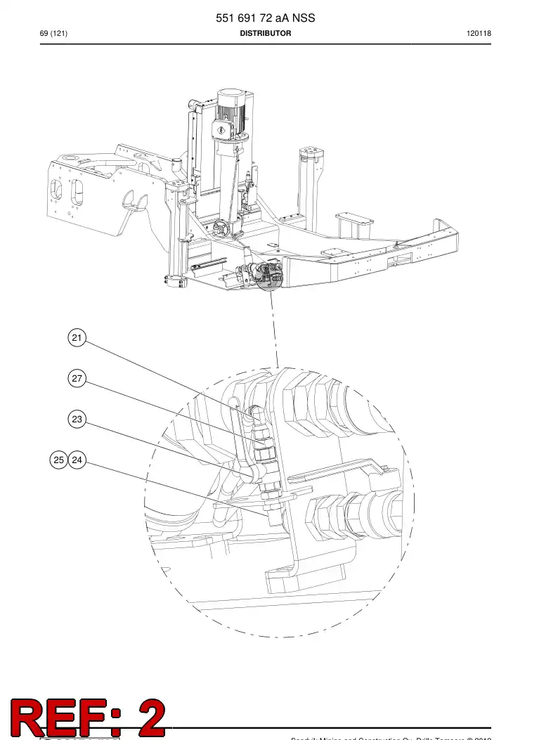 33042208a 330 422 08a FLANGE - Sandvik Technical Drawing