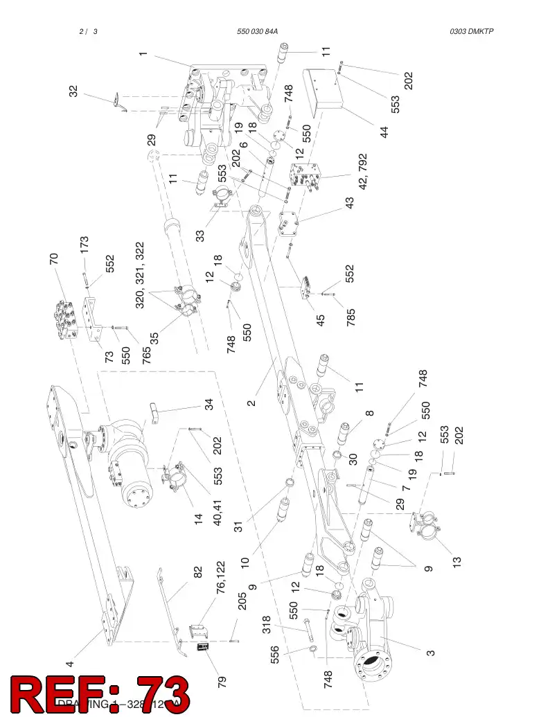 33046518 330 465 18 BRACKET - Sandvik Technical Drawing