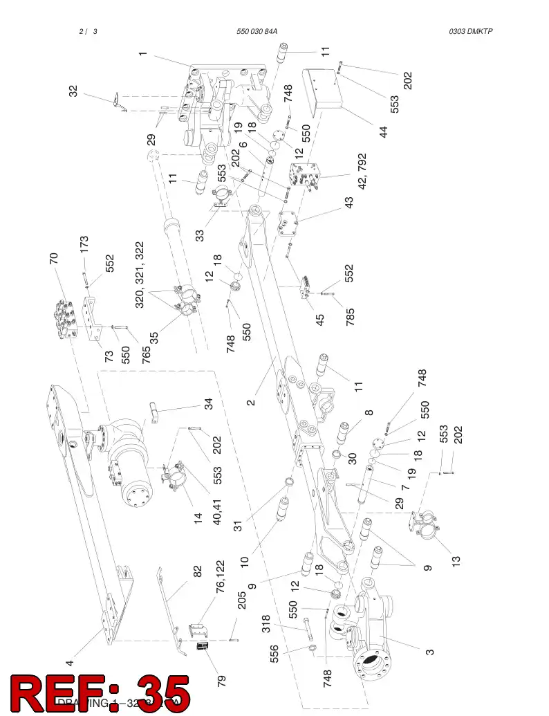 33049828 330 498 28 HOSE SUPPORT - Sandvik Technical Drawing