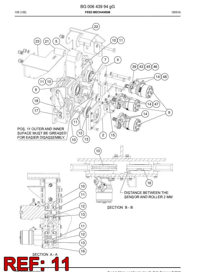 33059728a 330 597 28a Shaft - Sandvik Technical Drawing