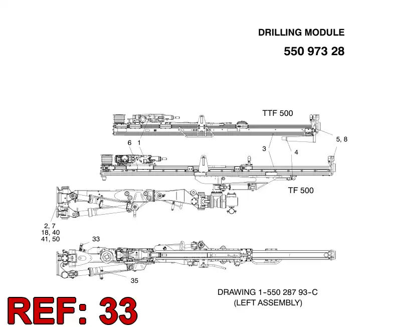 33093118 330 931 18 HOSE SUPPORT - Sandvik Technical Drawing