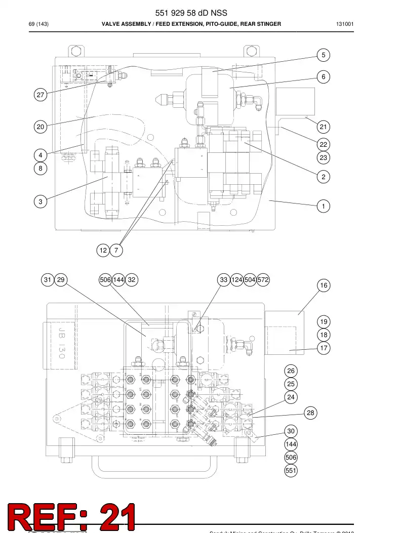33095828 330 958 28 HOLDER - Sandvik Technical Drawing
