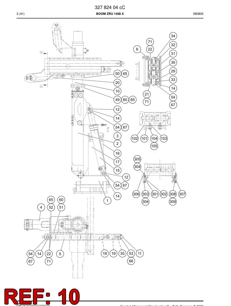 33102208 331 022 08 EXTENSION TUBE/machining - Sandvik Technical Drawing