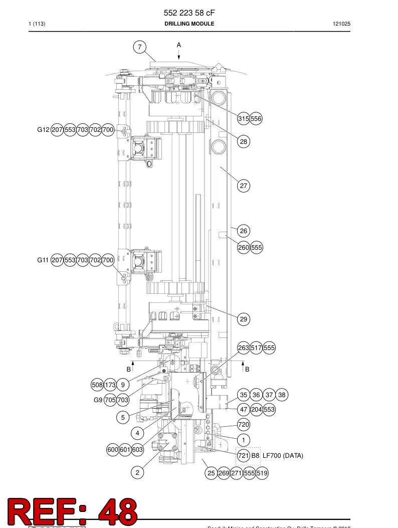 33136888 331 368 88 HOSE SUPPORT - Sandvik Technical Drawing