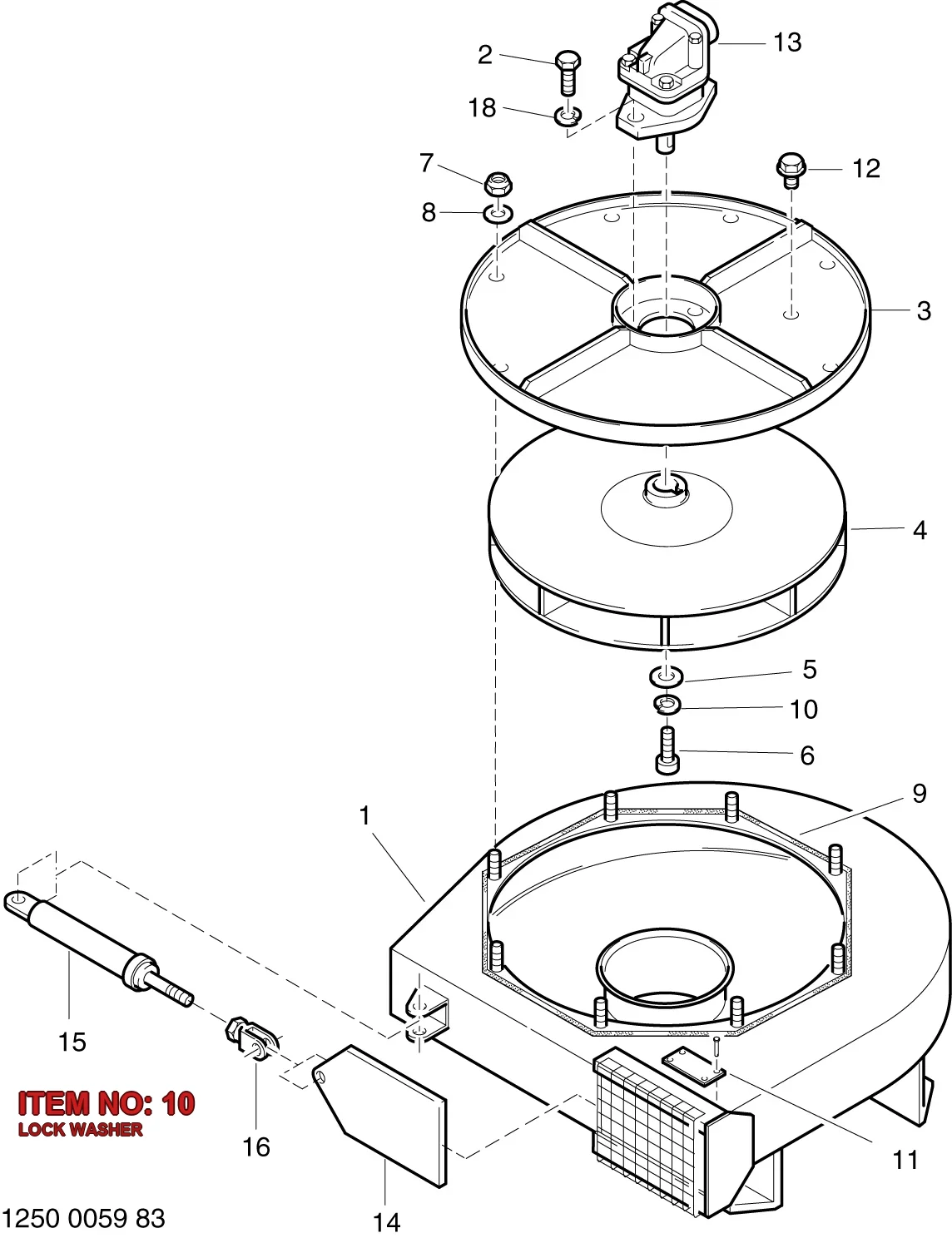 3315 0195 02 LOCK WASHER - Technical Drawing