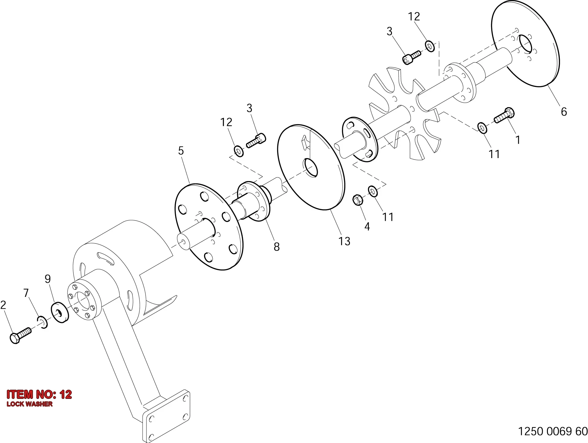 3315 0195 04 LOCK WASHER - Technical Drawing