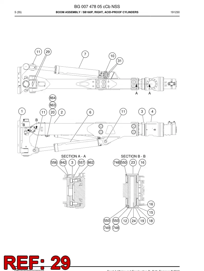 33161388 331 613 88 Pin, Locking - Sandvik Technical Drawing