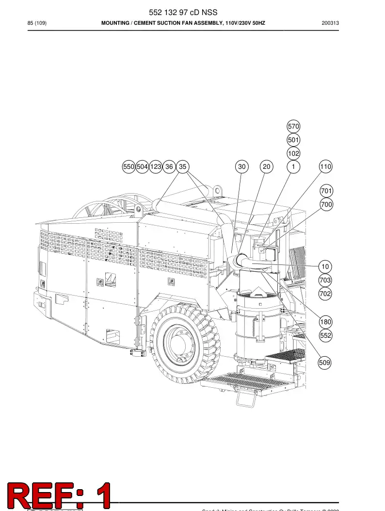33165038 331 650 38 COVER - Sandvik Technical Drawing