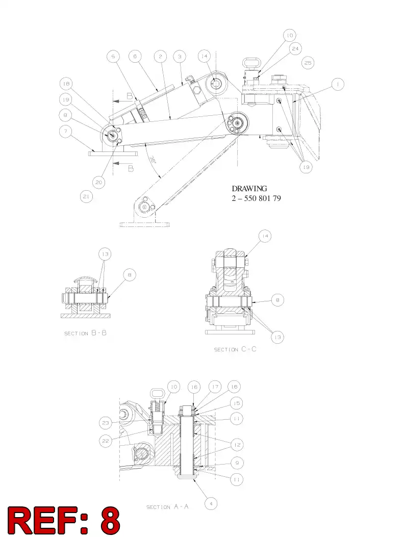 33175218 331 752 18 Clevis pin - Sandvik Technical Drawing