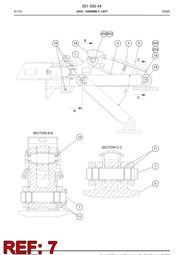 33175218a 331 752 18a Pin, Clevis - Sandvik Technical Drawing