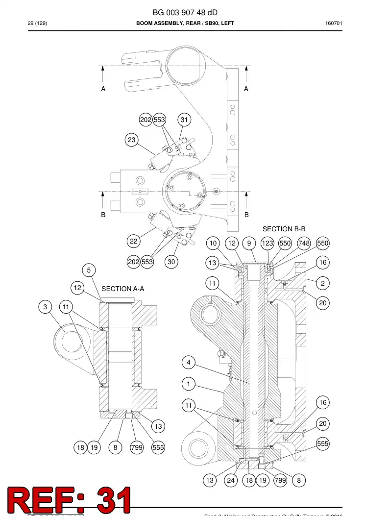 33178402c 331 784 02c Bracket - Sandvik Technical Drawing