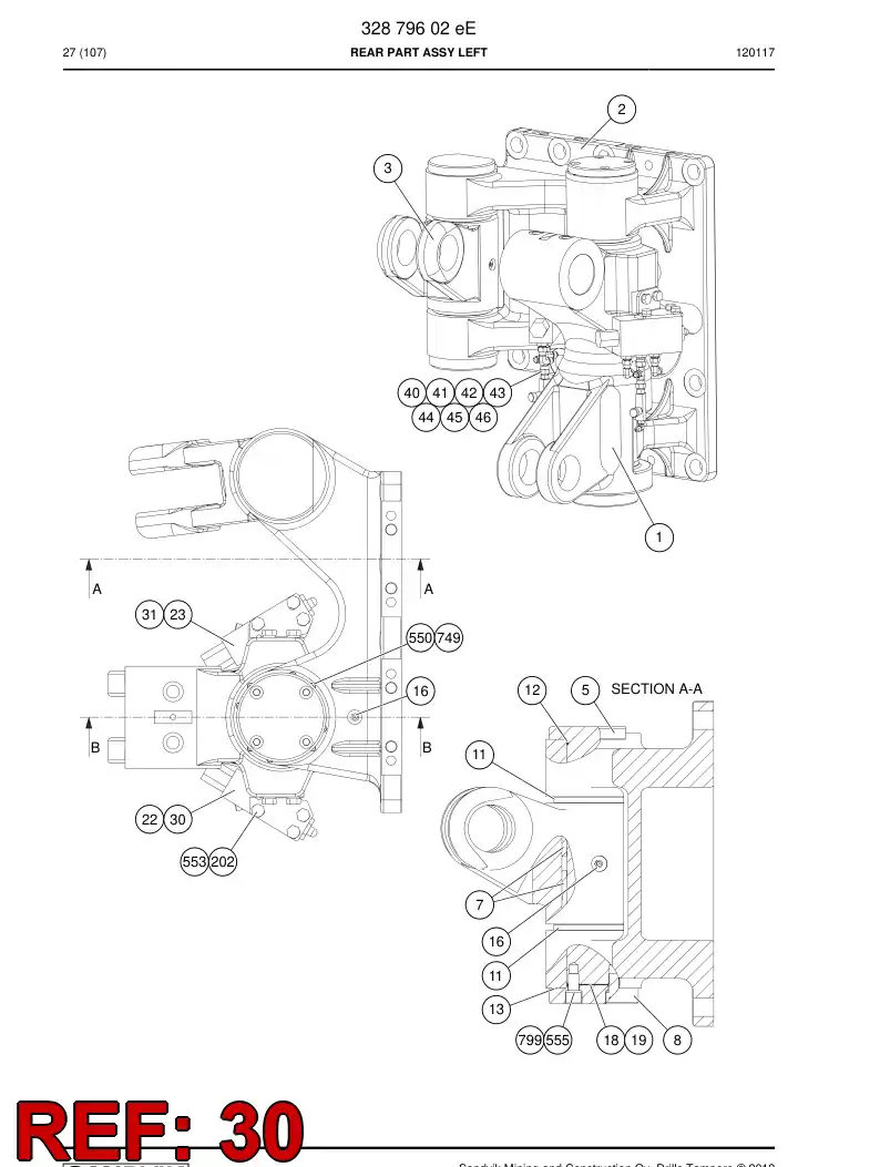 33178521a 331 785 21a BRACKET - Sandvik Technical Drawing