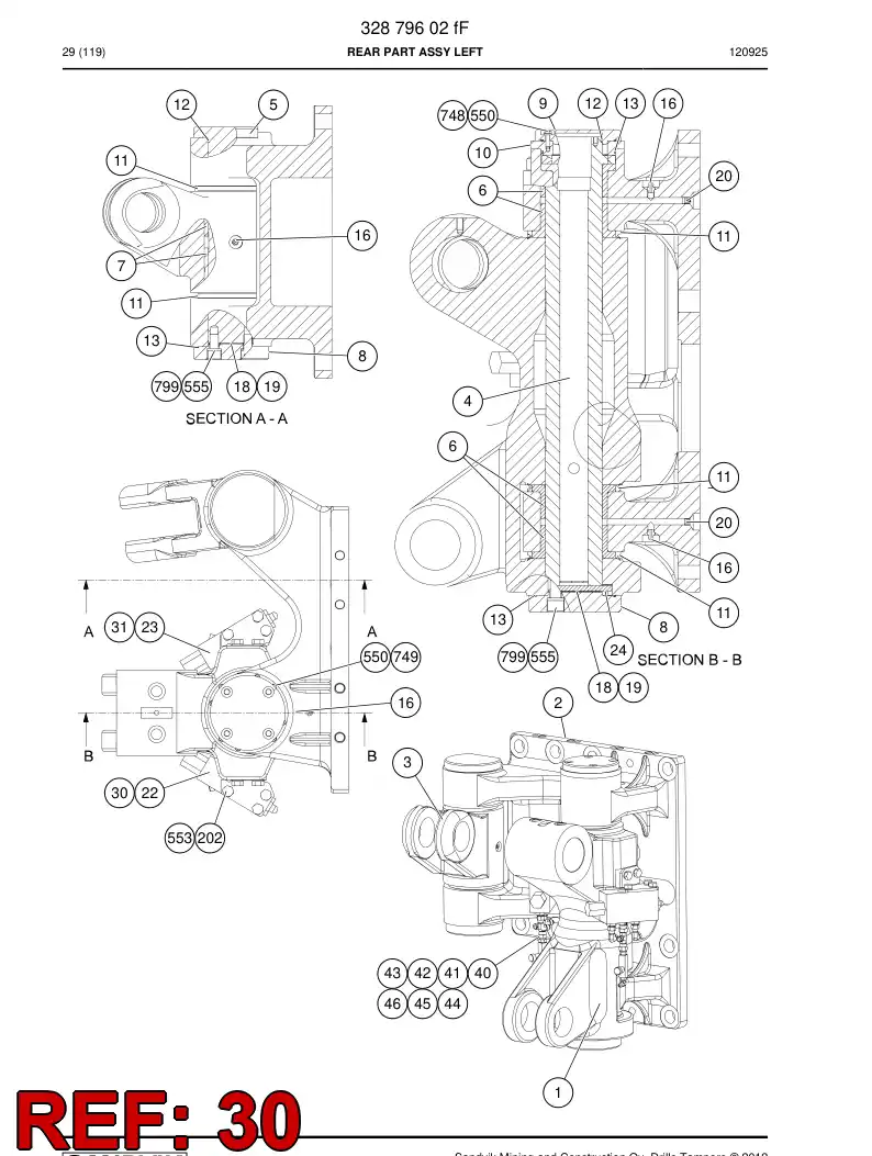 33178521b 331 785 21b BRACKET - Sandvik Technical Drawing