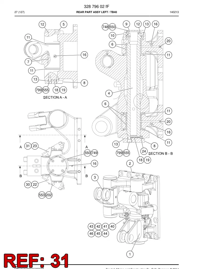 33178522c 331 785 22c BRACKET - Sandvik Technical Drawing