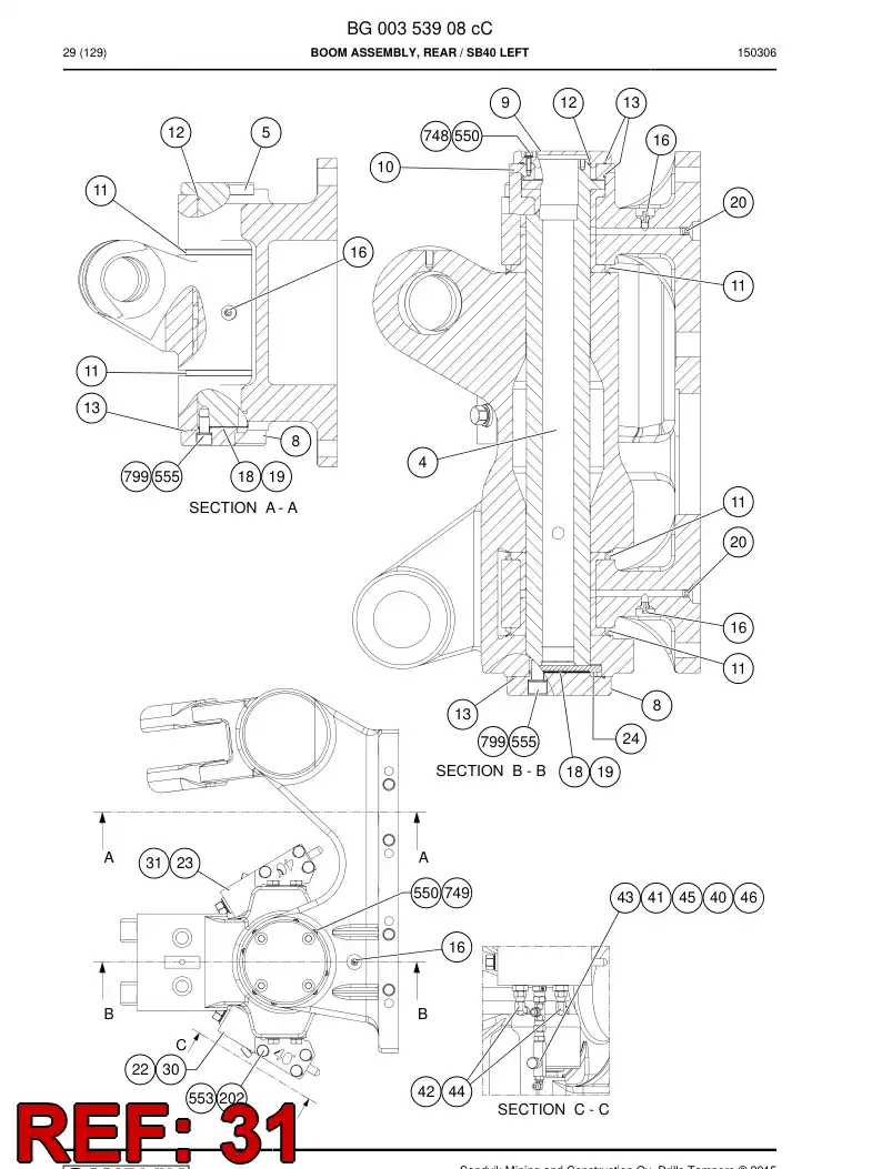 33178522d 331 785 22d BRACKET - Sandvik Technical Drawing