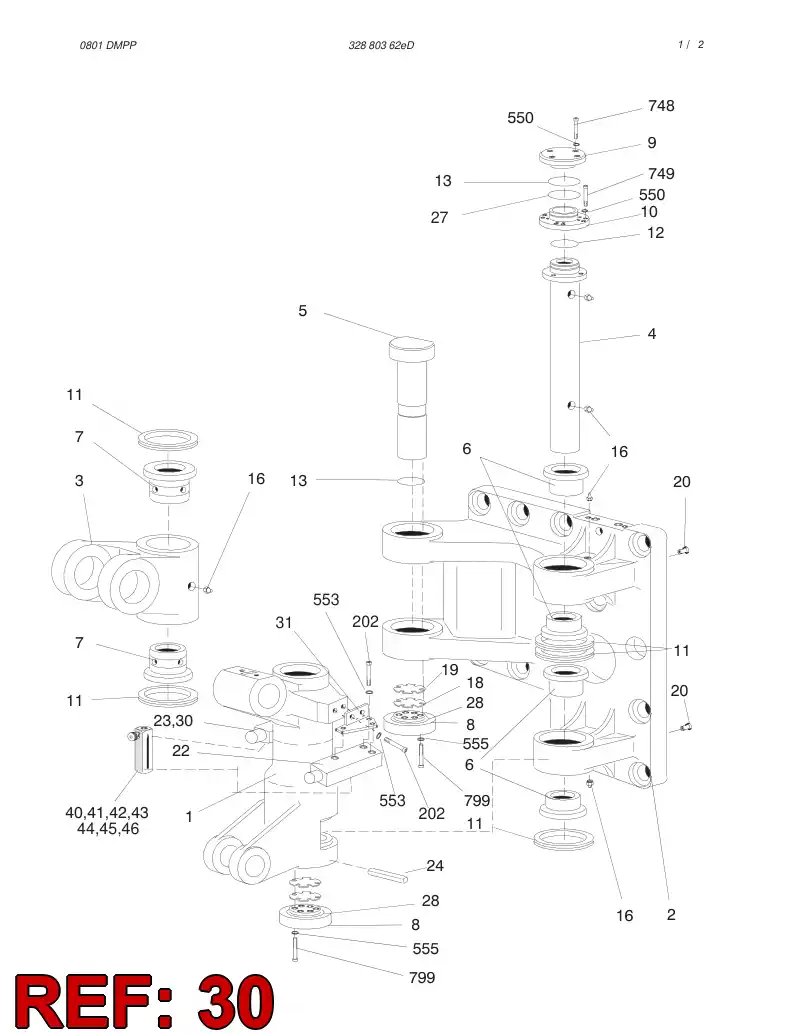 33179941 331 799 41 SUPPORT LEFT - Sandvik Technical Drawing