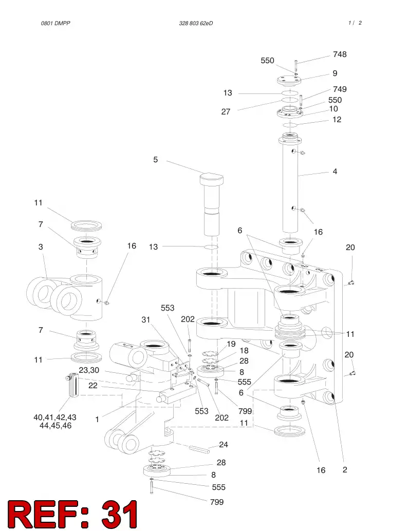 33179942 331 799 42 SUPPORT RIGHT - Sandvik Technical Drawing