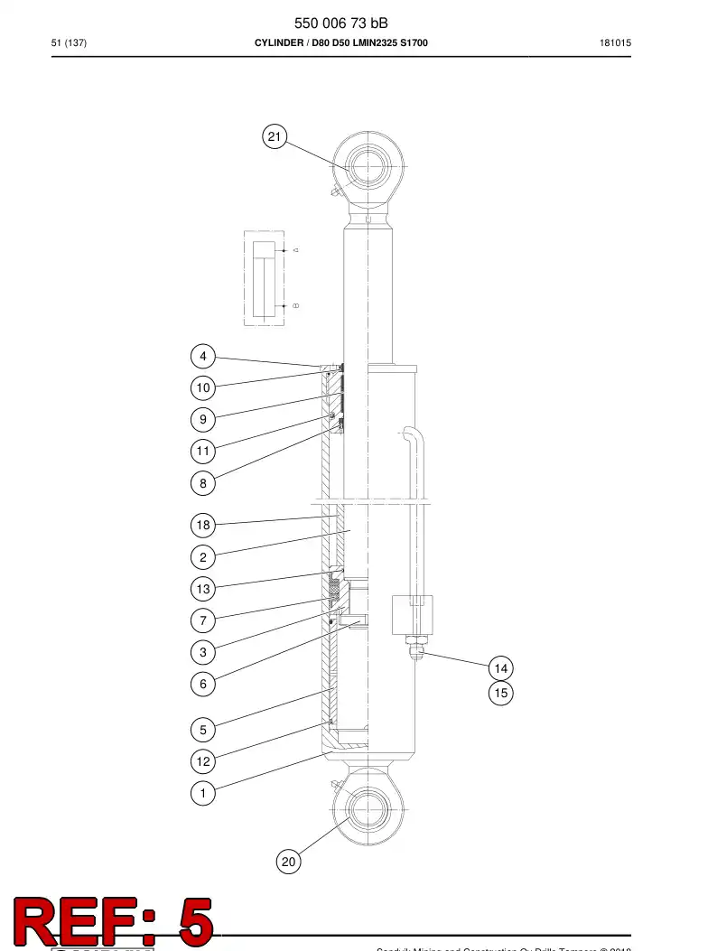 33181618 331 816 18 Bushing - Sandvik Technical Drawing