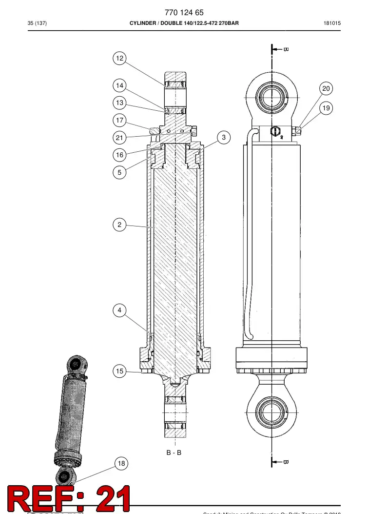 33186408 331 864 08 PLUG - Sandvik Technical Drawing