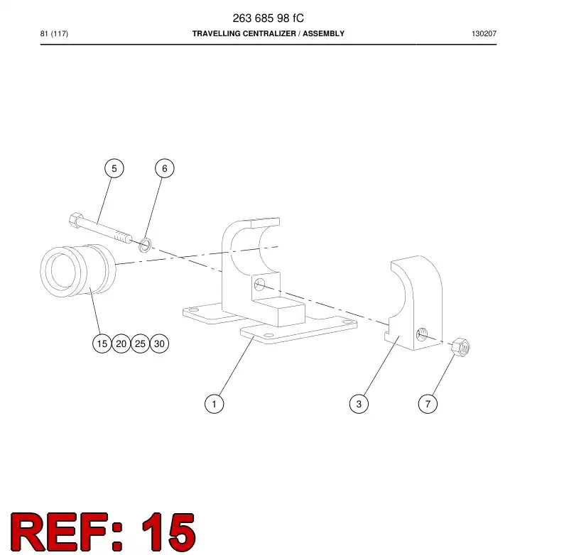 33191231b 331 912 31b Slipper Pad - Sandvik Technical Drawing
