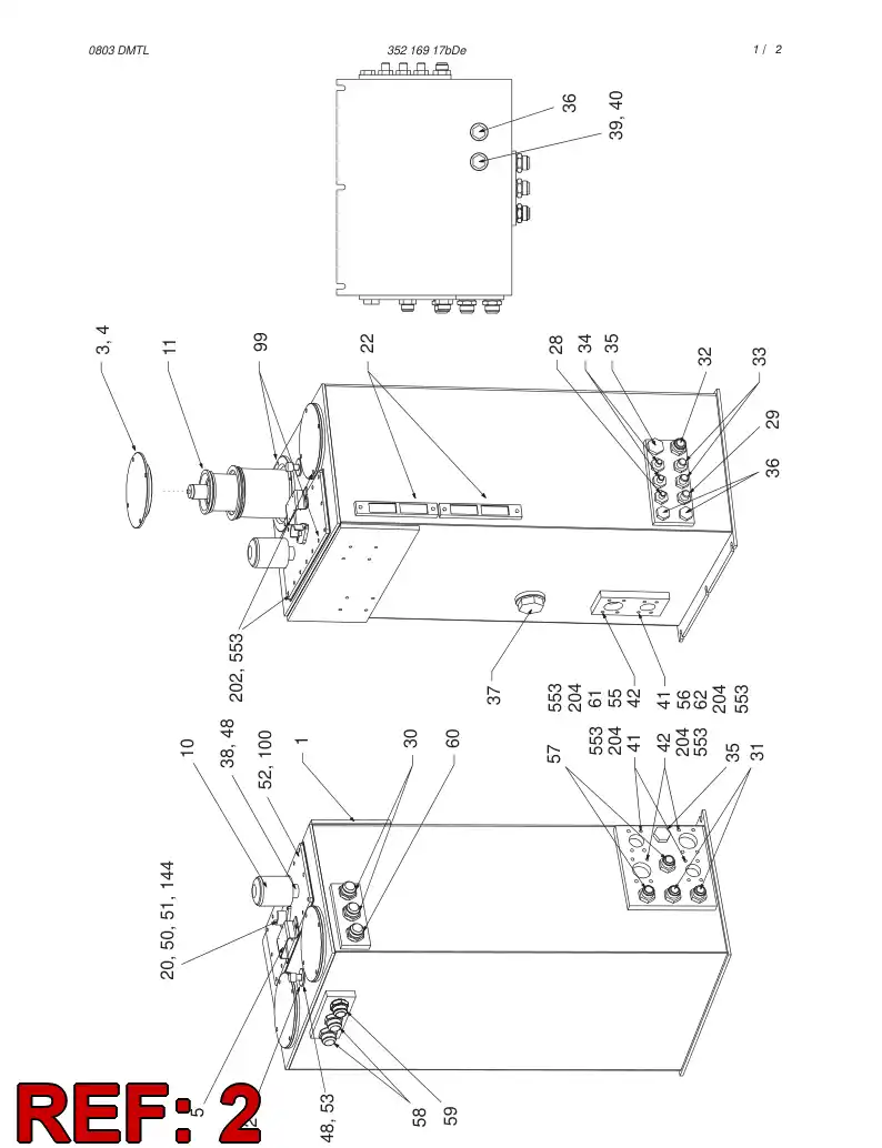 33199188 331 991 88 COVERING PLATE - Sandvik Technical Drawing