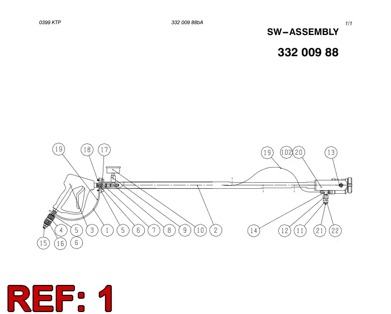 33201048 332 010 48 SUPPORT - Sandvik Technical Drawing