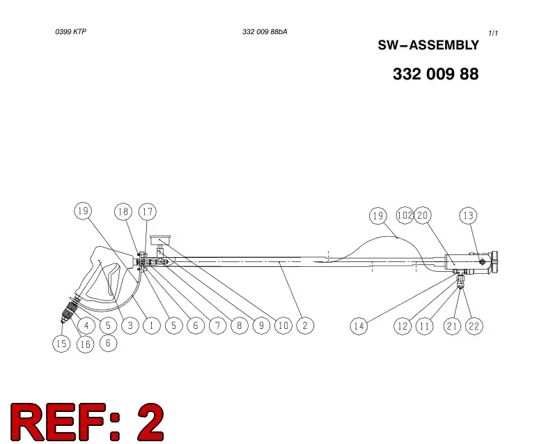 33201178 332 011 78 PIPE - Sandvik Technical Drawing