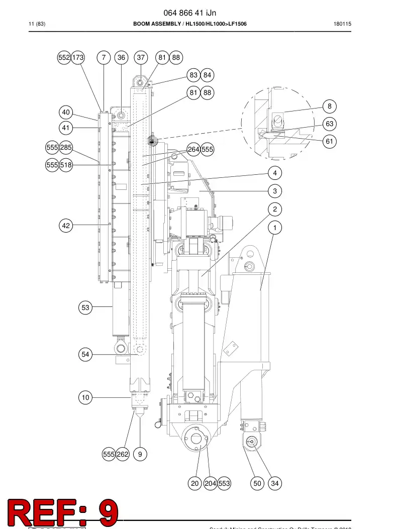 33221258a 332 212 58a PONTA DE ATERRAMENTO - Sandvik Technical Drawing