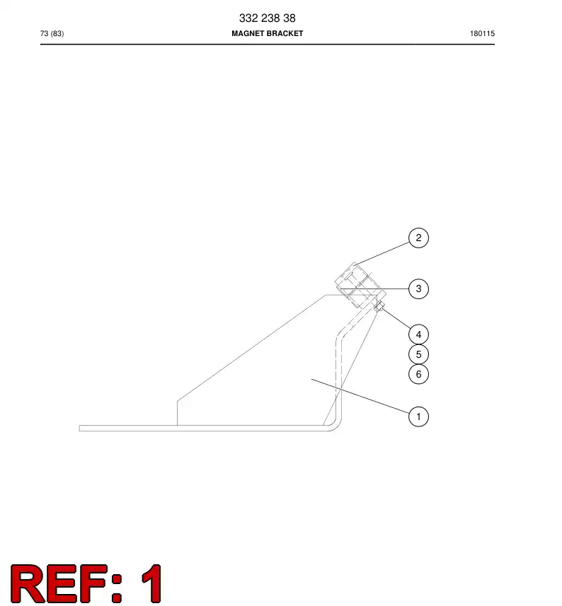 33223968a 332 239 68a MAGNET BRACKET, WELDING - Sandvik Technical Drawing
