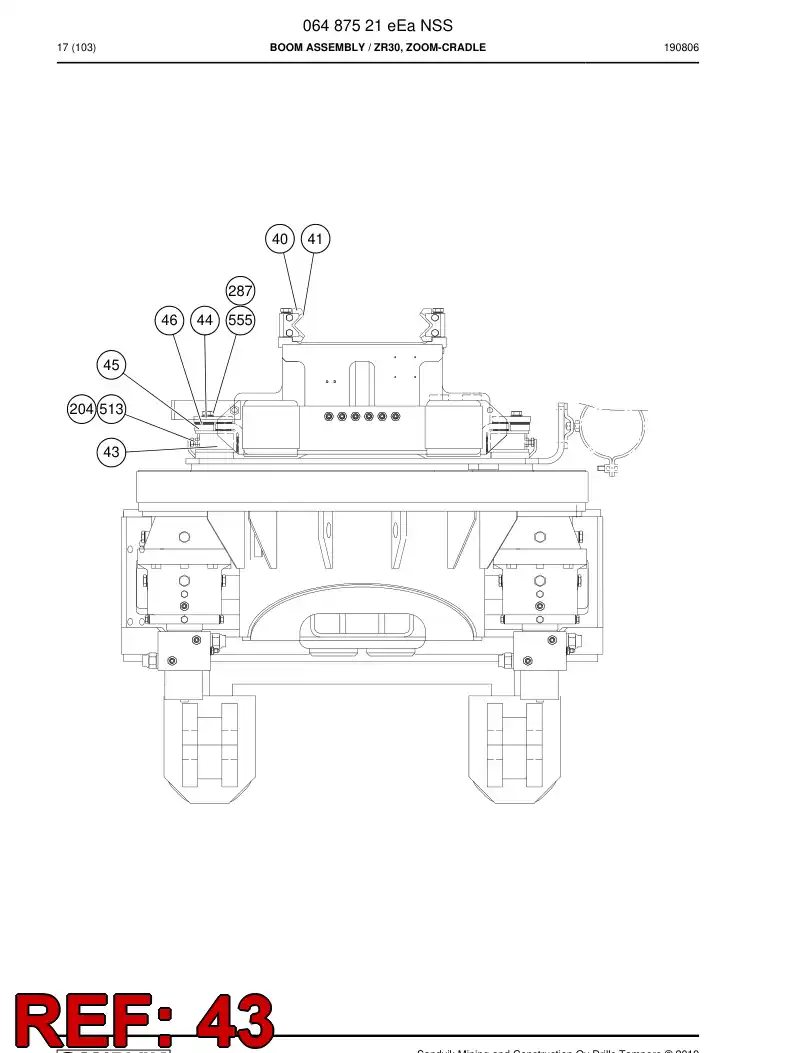 33229228 332 292 28 Wear Piece - Sandvik Technical Drawing