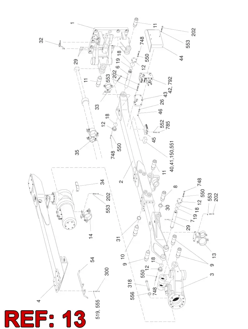33230148 332 301 48 HOSE SUPPORT - Sandvik Technical Drawing