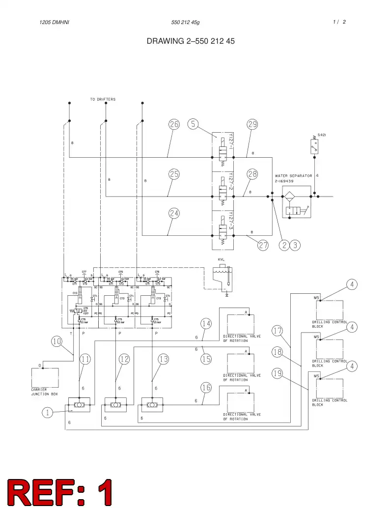33241181 332 411 81 SHUTTLE VALVE ASSY - Sandvik Technical Drawing