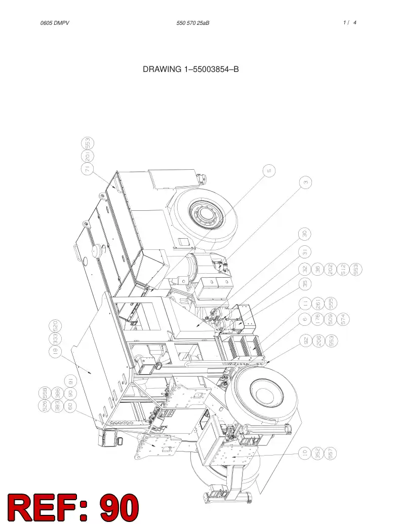 33249158 332 491 58 HOSE SUPPORT, RIGHT - Sandvik Technical Drawing